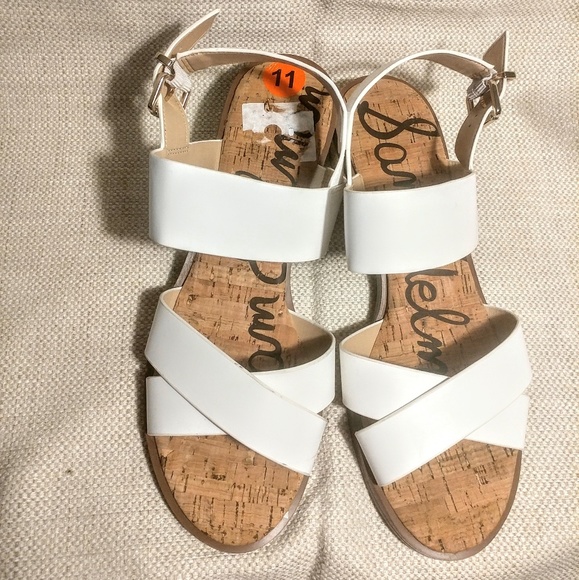 sam edelman white sandals